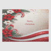 Christmas Floral Candy Canes Holiday Tissue Paper 薄葉紙 (正面)