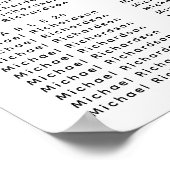 Christmas Floral Foliage Wedding 30 Table Seating ポスター (角)