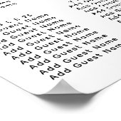 Christmas Floral Foliage Wedding 30 Table Seating ポスター (角)