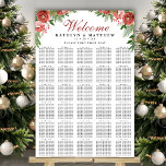 Christmas Floral Foliage Wedding 30 Table Seating ポスター<br><div class="desc">Terracotta Blush Pink Christmas Floral Pine Bough Foliage Winter Wedding 30 Table Seating Chart Poster. All the texts are pre-arranged for you to personalize easily and quickly with your own details.</div>