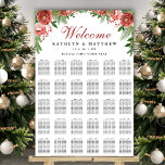 Christmas Floral Foliage Wedding 30 Table Seating ポスター<br><div class="desc">Christmas Floral Pine Bough Foliage Winter Wedding Ceremony 30 Table Seating Chart Poster. All the texts are pre-arranged for you to personalize easily and quickly with your own details.</div>