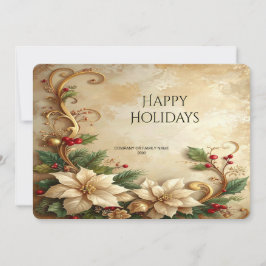 Christmas Floral Holiday Card シーズンカード