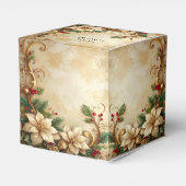 Christmas Floral Holiday Favor Box フェイバーボックス (裏面サイド)