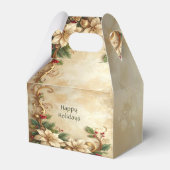 Christmas Floral Holiday Gift Box フェイバーボックス (正面サイド)