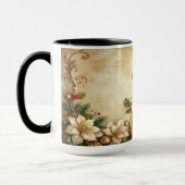 Christmas Floral Holiday Mug マグカップ (左)