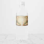 Christmas Floral Holiday Water Bottle Label ペットボトルラベル (裏面)