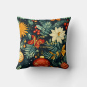 Christmas Floral Ornament Personalized Pillow クッション (裏面)