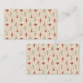 Christmas Floral Ornaments 名刺 (正面/裏面)