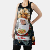 Christmas Floral Personalized Chef Mom Photo Apron エプロン (インサイチュ)