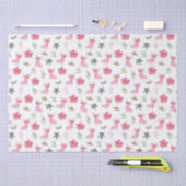 Christmas Floral Pink Ice Skates 薄葉紙 (クラフト)