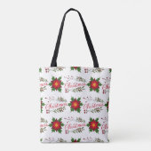 Christmas floral wreath winter pattern floret holi トートバッグ (裏面)