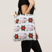 Christmas floral wreath winter pattern floret holi トートバッグ (クローズアップ)
