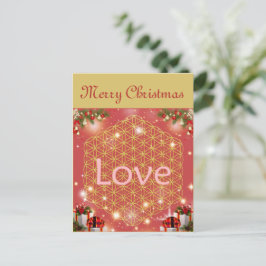 Christmas flower of life gift love  シーズンポストカード
