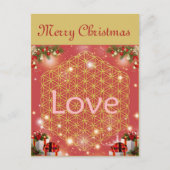 Christmas flower of life gift love  シーズンポストカード (正面)