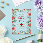 Christmas Flowers Frame Party Invitation アクリル招待状 (インサイチュ (ウェディング))