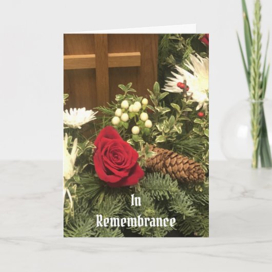 Christmas flowers, InRemembrance Card カード (正面)
