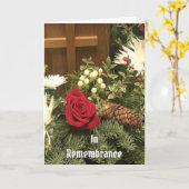 Christmas flowers, InRemembrance Card カード (黄色い花)