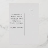 Christmas Foil Photo Postcard, Foil Postcard 箔招待状 (裏面)