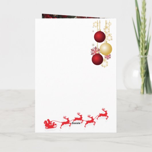 Christmas Folded Greeting Card カード (裏面)