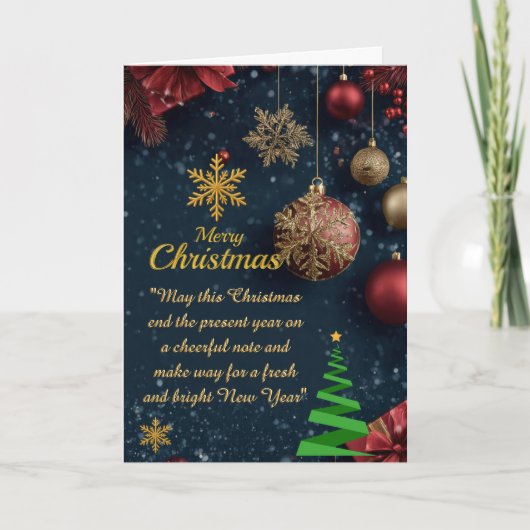 Christmas Folded Greeting Card カード (正面)