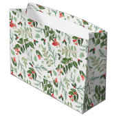 Christmas foliage berries mistletoe and holly  ラージペーパーバッグ (裏面アングル)