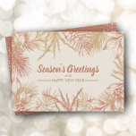 Christmas Foliage Flat シーズンカード<br><div class="desc">Beautiful Christmas branches and your personalized greeting on the front and a message and names on the back. *ADD a photo on the back,  too. Select Matte for heaviest paper and high definition for best print quality.</div>