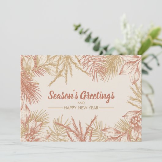 Christmas Foliage Flat シーズンカード (スタンド正面)