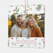 Christmas Foliage Photo セラミックオーナメント (左)