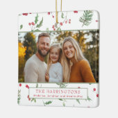 Christmas Foliage Photo Ceramic Ornament セラミックオーナメント (左)