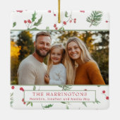 Christmas Foliage Photo Ceramic Ornament セラミックオーナメント (裏面)