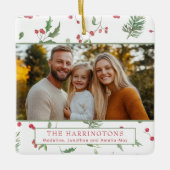 Christmas Foliage Photo Ceramic Ornament セラミックオーナメント (正面)
