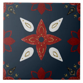 Christmas Folk Nordic Art タイル