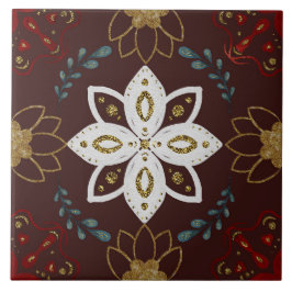 Christmas Folk Nordic Art タイル