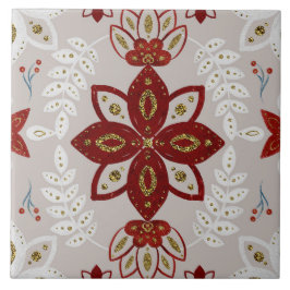 Christmas Folk Nordic Art タイル