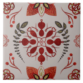 Christmas Folk Nordic Art タイル