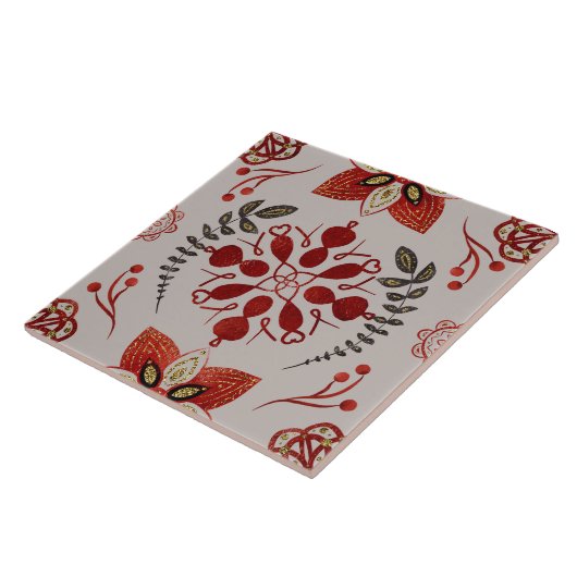 Christmas Folk Nordic Art タイル (側面)