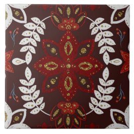 Christmas Folk Nordic Art タイル