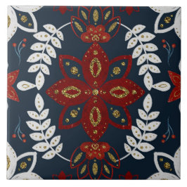 Christmas Folk Nordic Art タイル