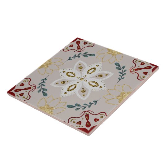 Christmas Folk Nordic Art タイル (側面)