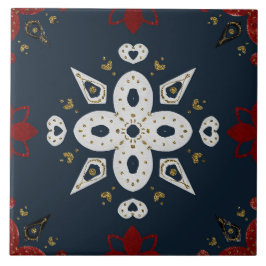 Christmas Folk Nordic Art タイル