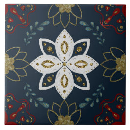 Christmas Folk Nordic Art タイル