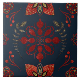 Christmas Folk Nordic Art タイル