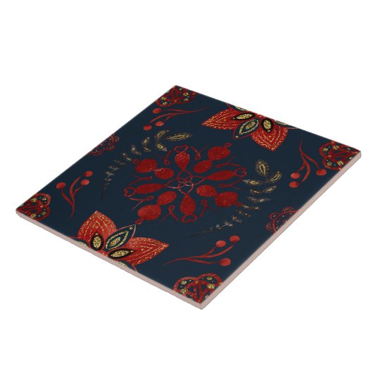 Christmas Folk Nordic Art タイル (側面)