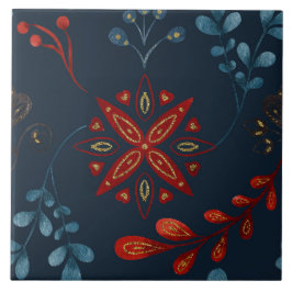 Christmas Folk Nordic Art タイル