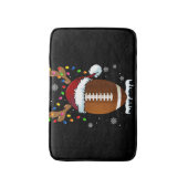 Christmas Football Ball Lights Funny Boys Men Spor バスマット (正面縦)