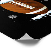 Christmas Football Ball Lights Funny Boys Men Spor ポスター (角)