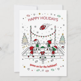Christmas football Ball Santa Hat Greeting Cards シーズンカード