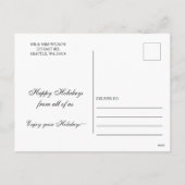 Christmas football Ball Santa Hat Greeting Cards シーズンポストカード (裏面)