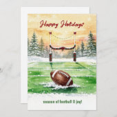 Christmas Football Holiday Greeting Cards シーズンカード (正面/裏面)