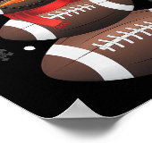 Christmas Footll Snowman Kids Footll Christmas Wom ポスター (角)